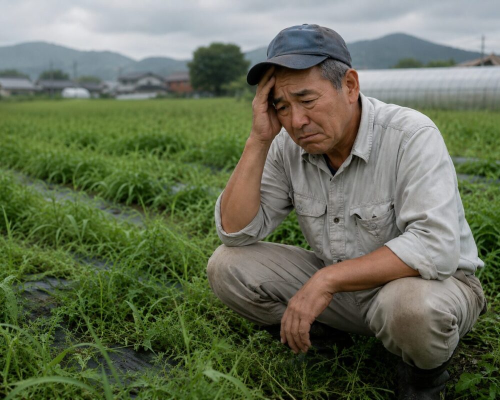 農地の雑草管理で人手不足に悩む農家