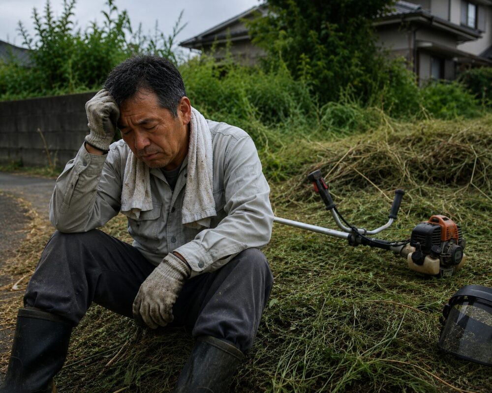 ソーラー発電所の草刈りに悩む管理者